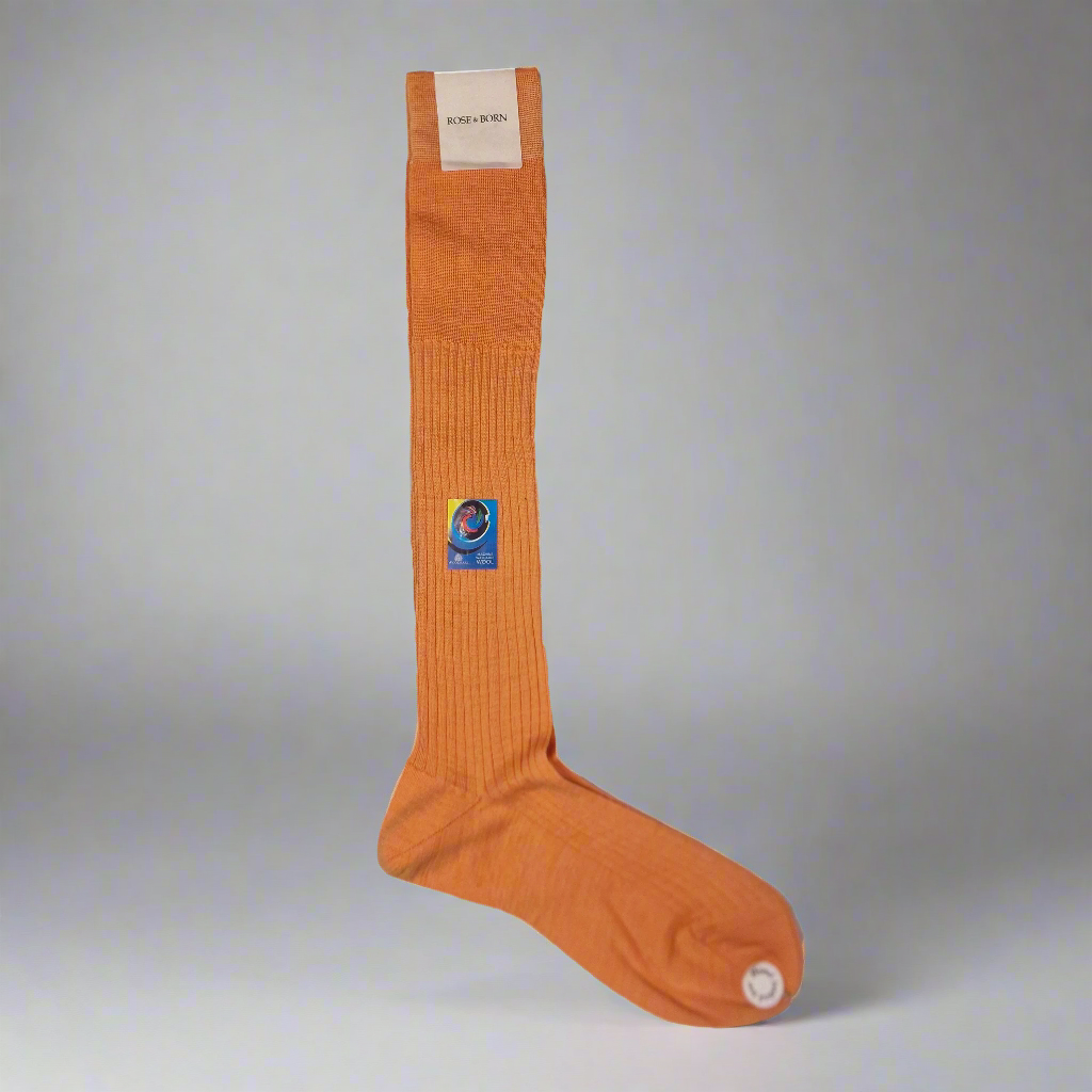 Light Orange Stocking, Long, Rose & Born