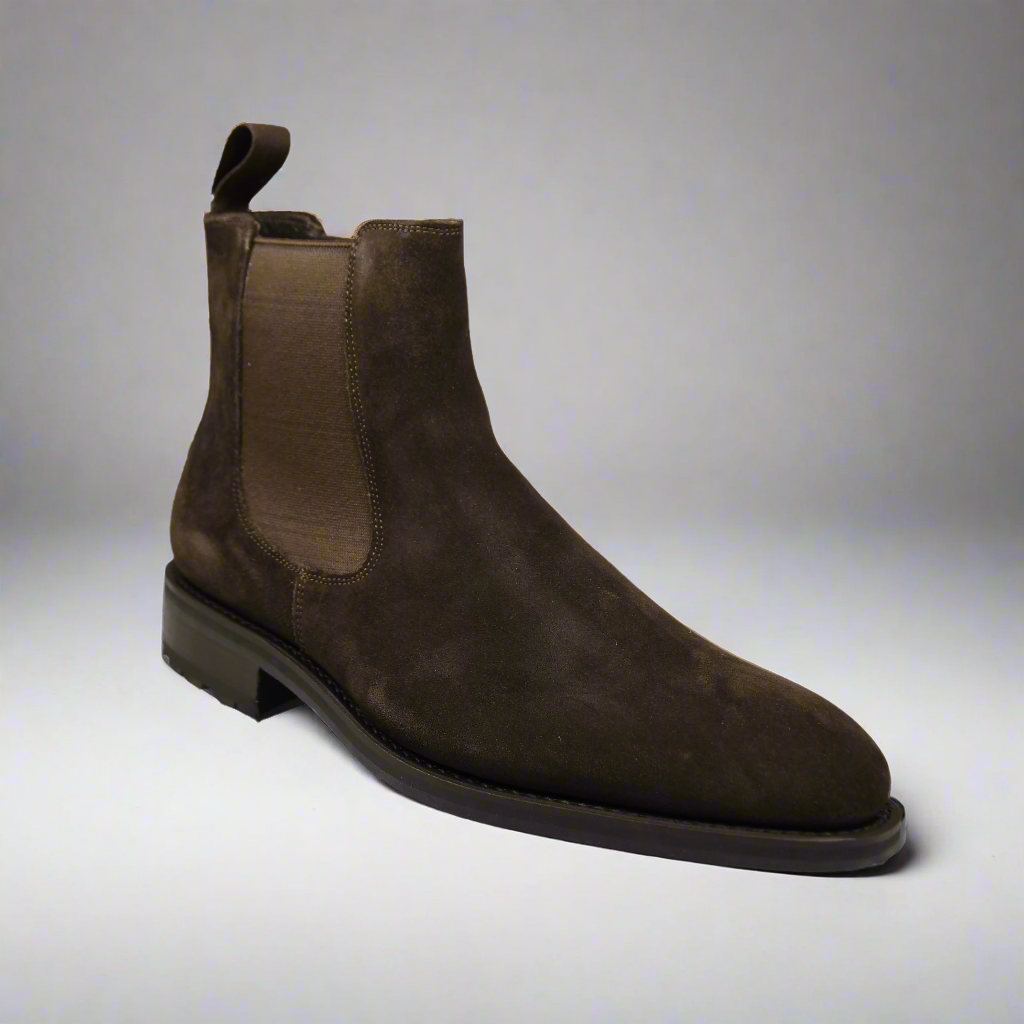 Chelsea Lamb Dark Brown Suede, John Brommel's