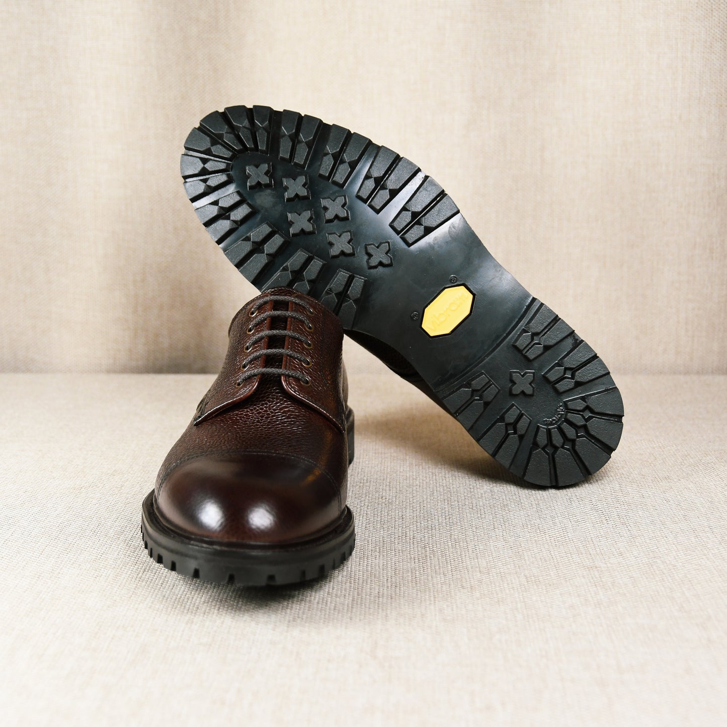 Sandhurst Dark Brown Grain 'Vibram' Crockett & Jones