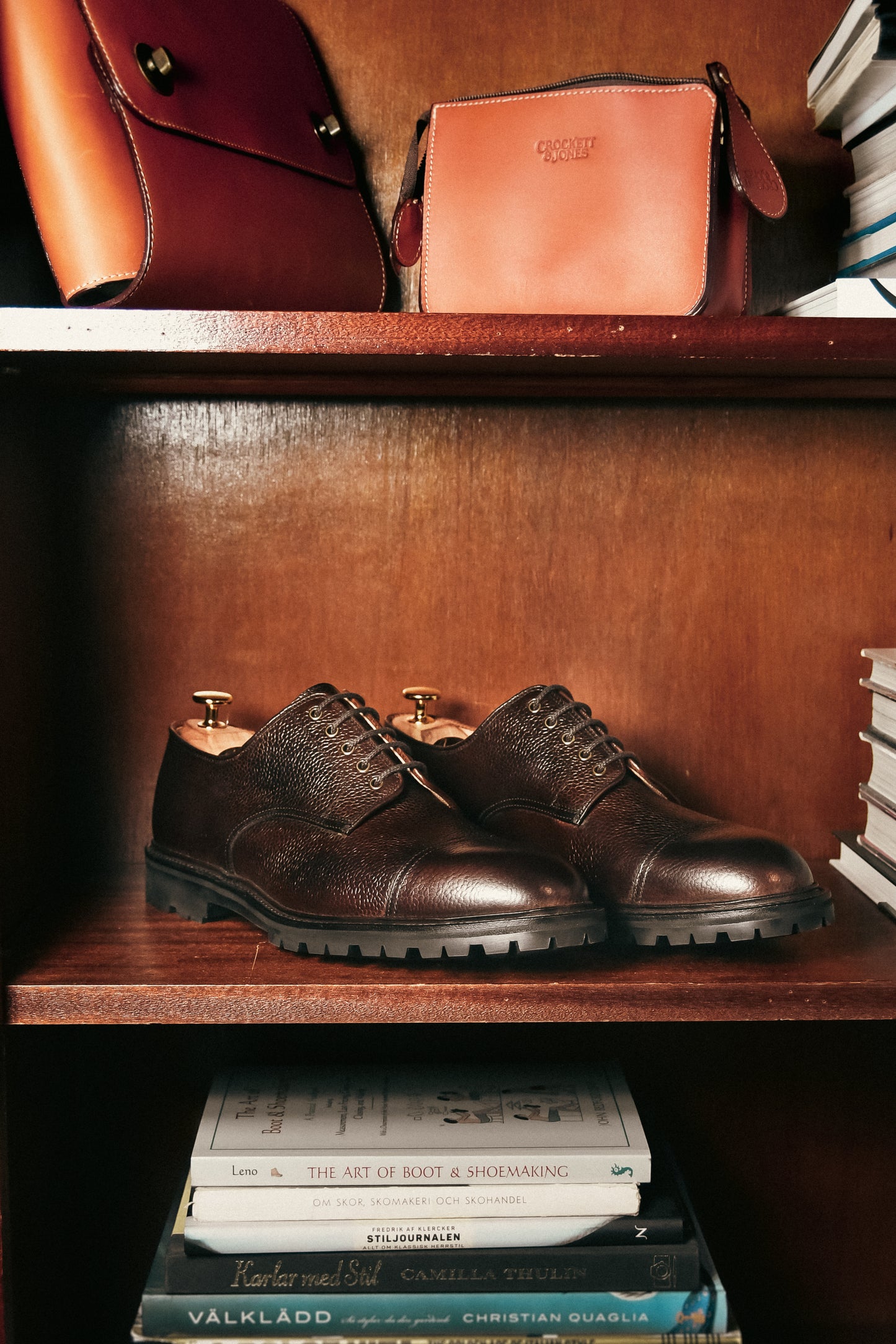 Sandhurst Dark Brown Grain 'Vibram' Crockett & Jones