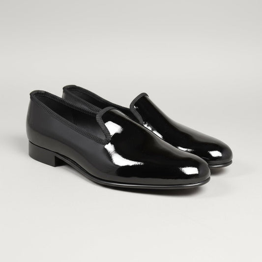 Albert Black Patent Bow in Box, Crockett & Jones - Hammargruppen