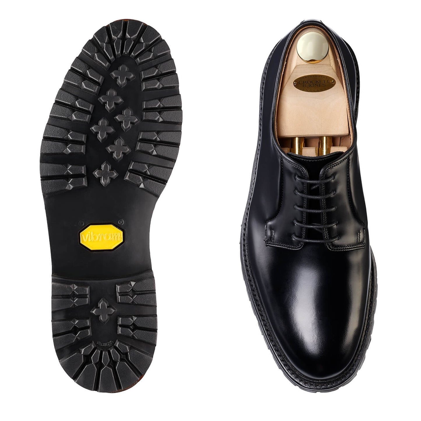Lanark III Black Cavalry Calf 'Vibram' Crockett & Jones