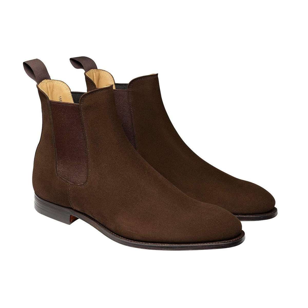 Bonnie Chelsea Boot, Dark Brown Calf Suede, Crockett & Jones