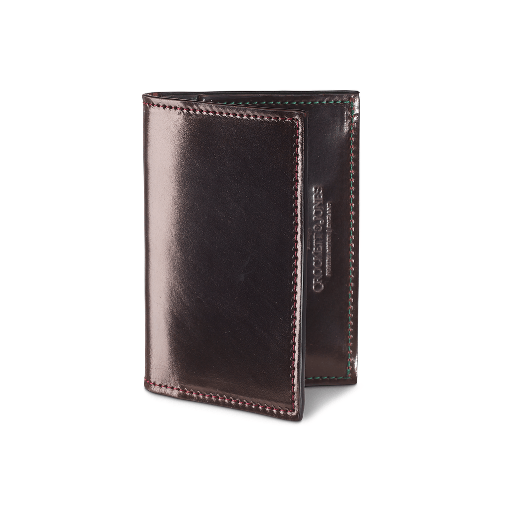 Folded Card Case – Burgundy Shell Cordovan - Crockett & Jones