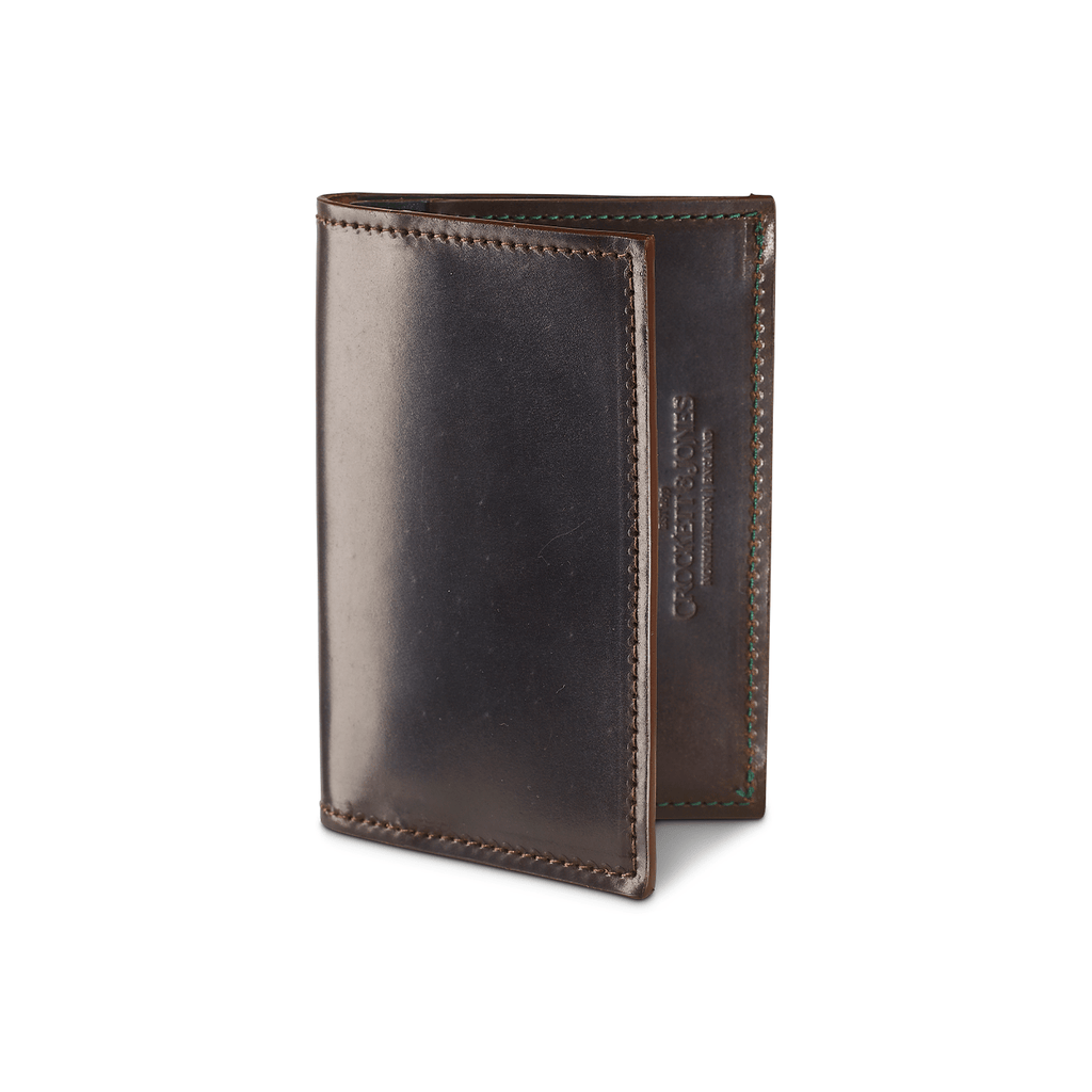Folded Card Case – Dark Brown Shell Cordovan - Crockett & Jones