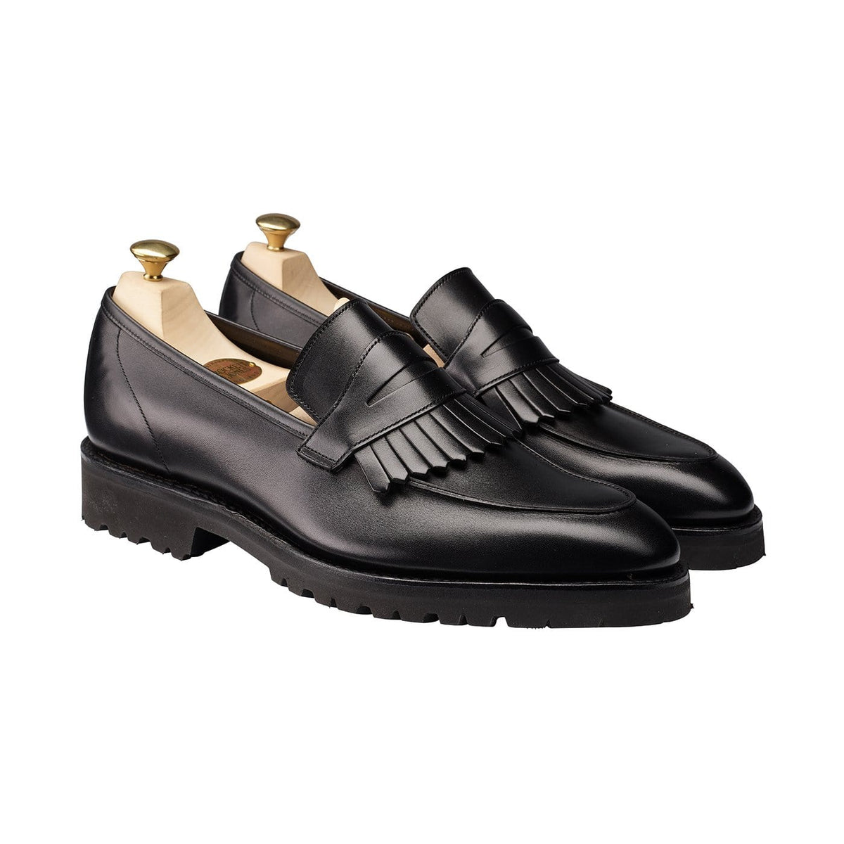Julia Penny Loafer, Black Calf 'Vibram' Crockett & Jones