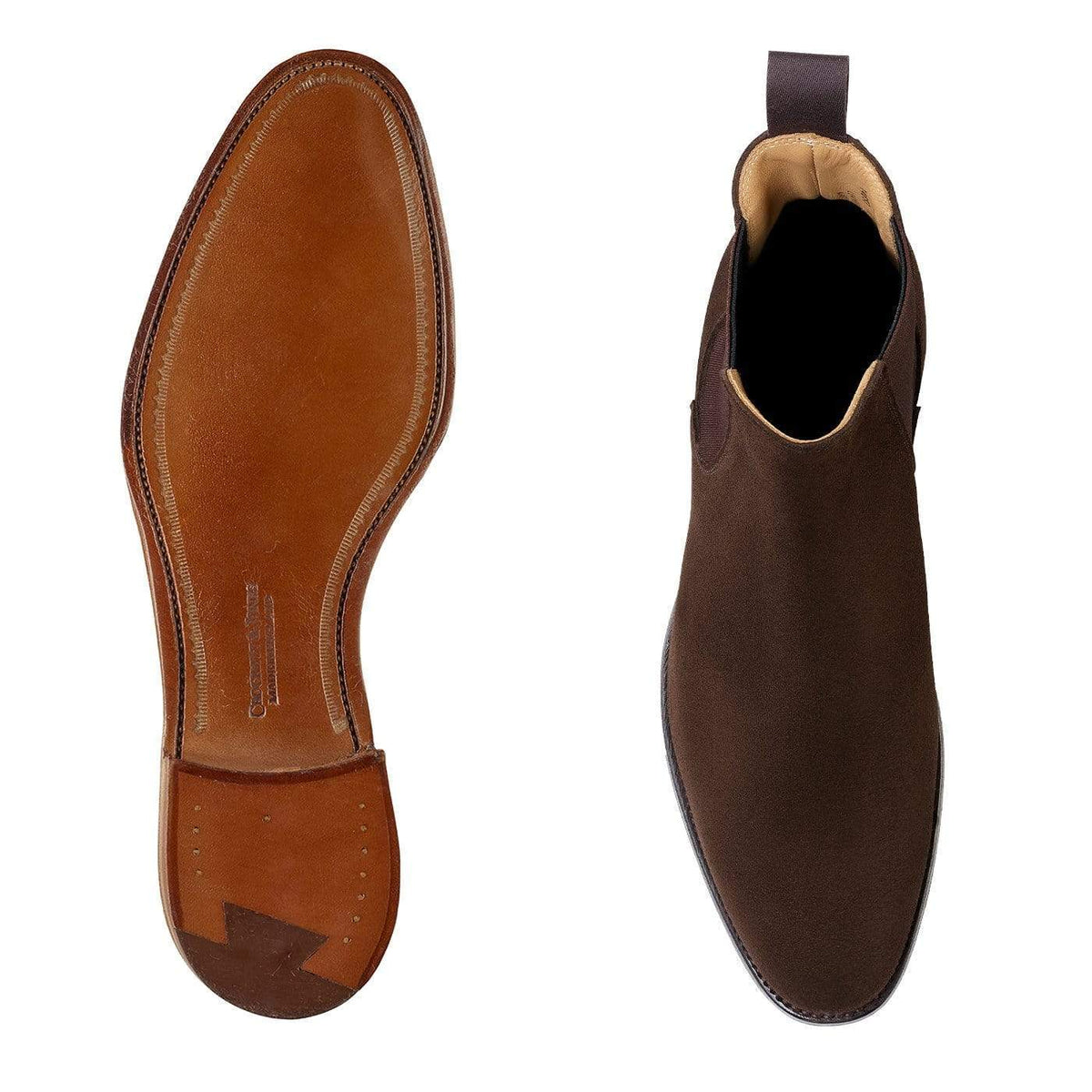 Bonnie Chelsea Boot, Dark Brown Calf Suede, Crockett & Jones