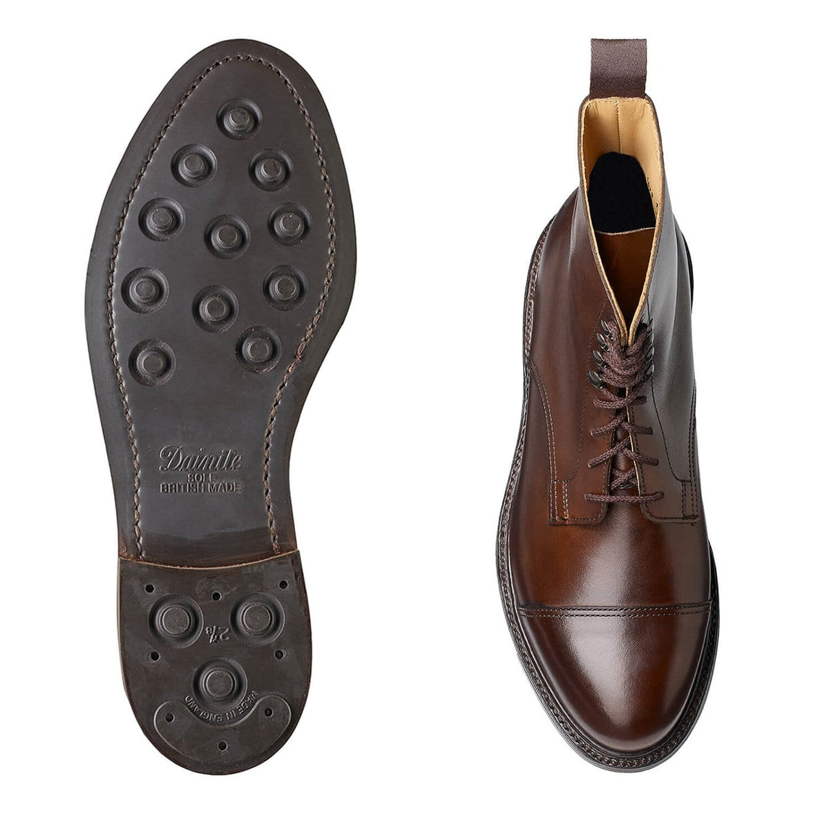 Jane Boot, Dark Brown Burnished Calf 'Dainite' Crockett & Jones