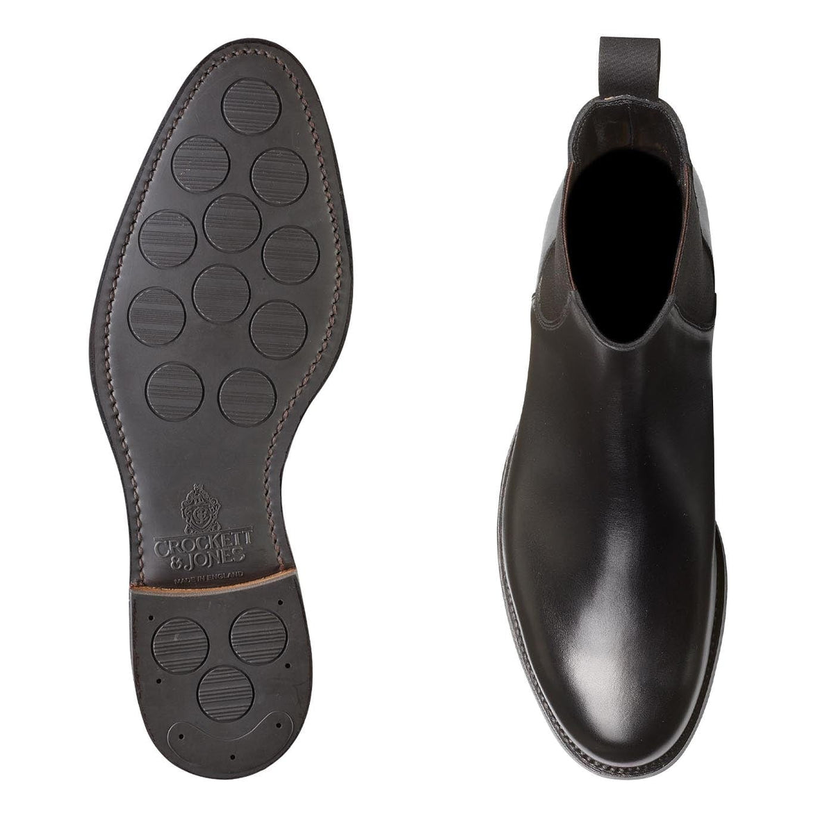 Bonnie Chelsea Boot, Black Calf, Crockett & Jones