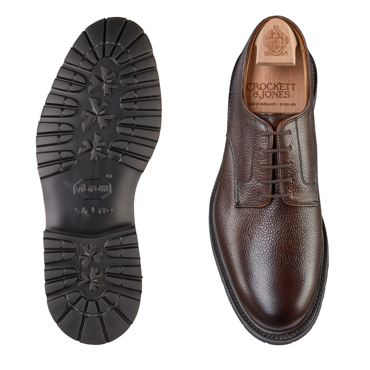 Windermere Derby, Dark Brown Grain ‘Vibram’ Crockett & Jones