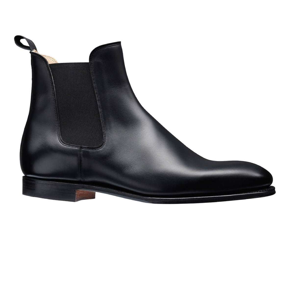 Bonnie Chelsea Boot, Black Calf, Crockett & Jones