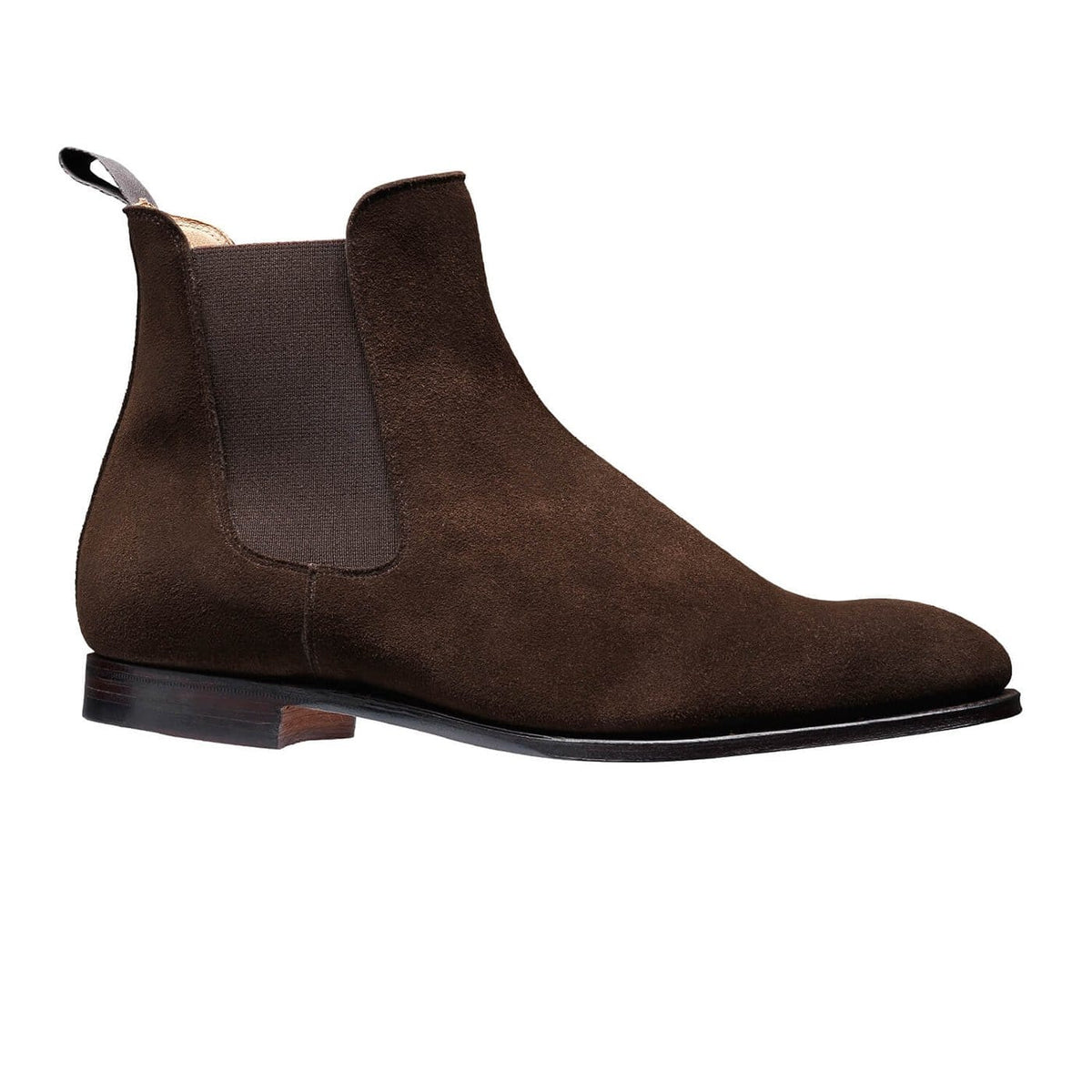 Bonnie Chelsea Boot, Dark Brown Calf Suede, Crockett & Jones