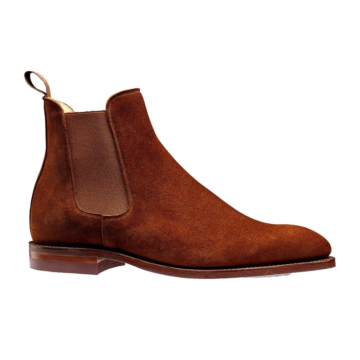 Bonnie Chelsea Boot, Polo Brown Calf Suede 'City' Crockett & Jones