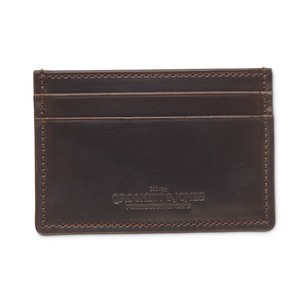 Card Holder Dark Brown Shell Cordovan - Crockett & Jones