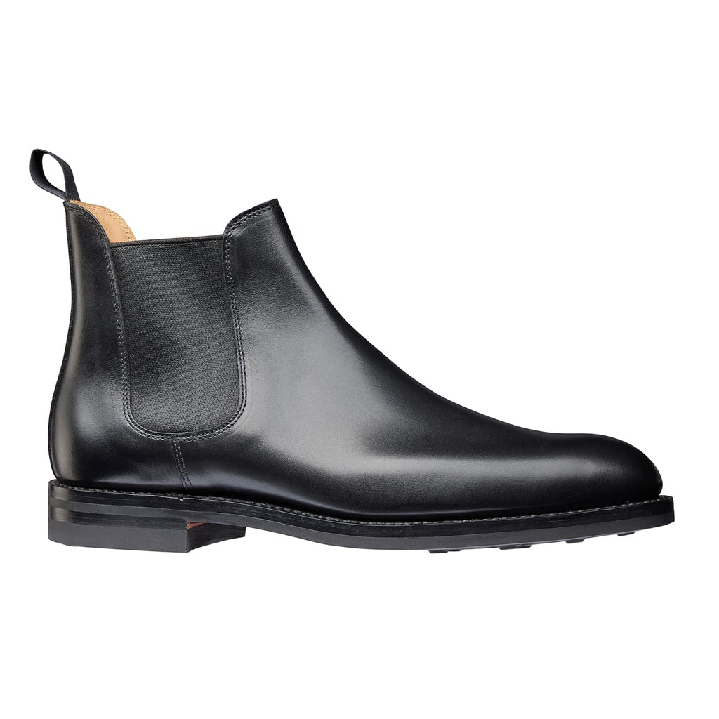 Chelsea 5 Black Wax Calf Chelsea Boots Herr – Crockett & Jones