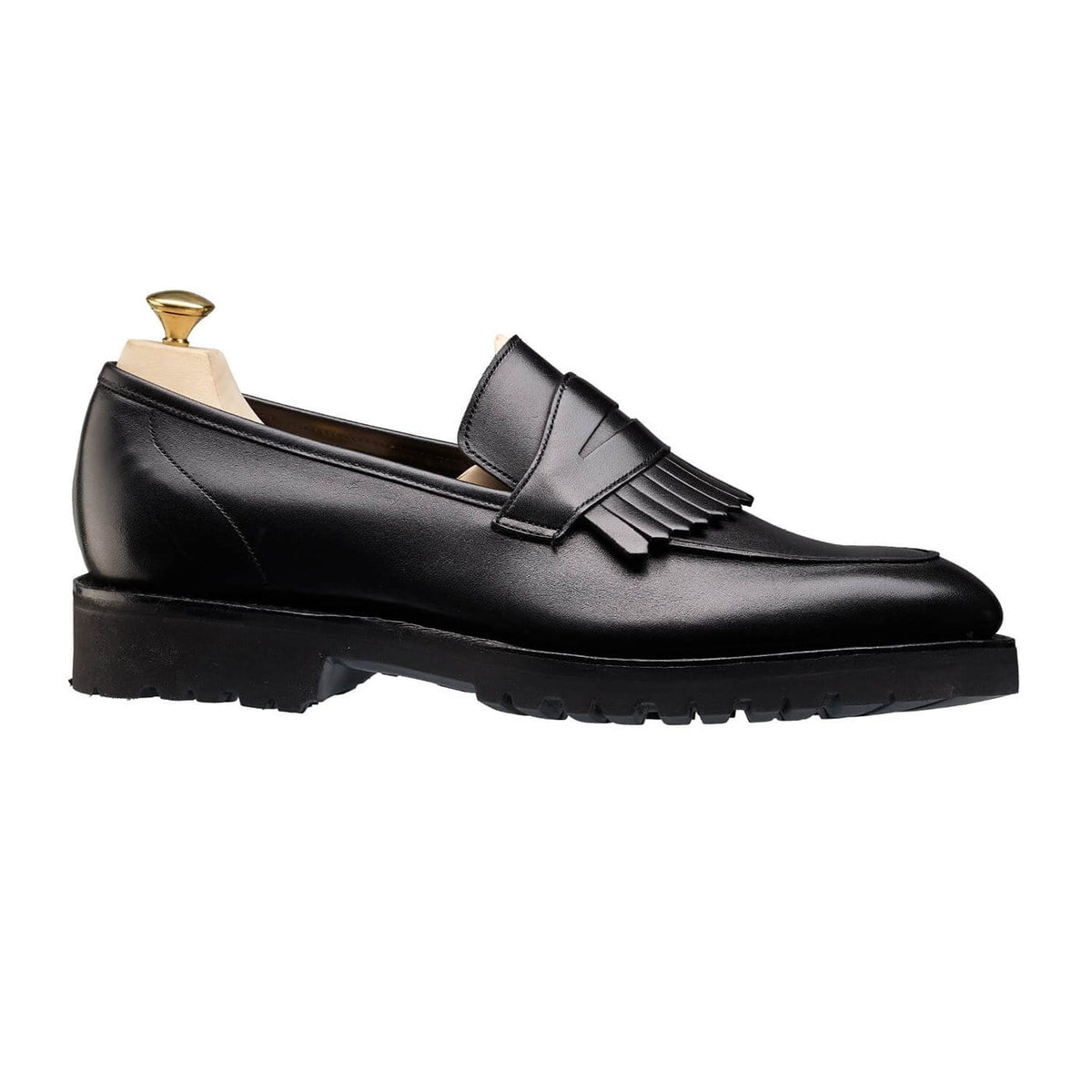Julia Penny Loafer, Black Calf 'Vibram' Crockett & Jones