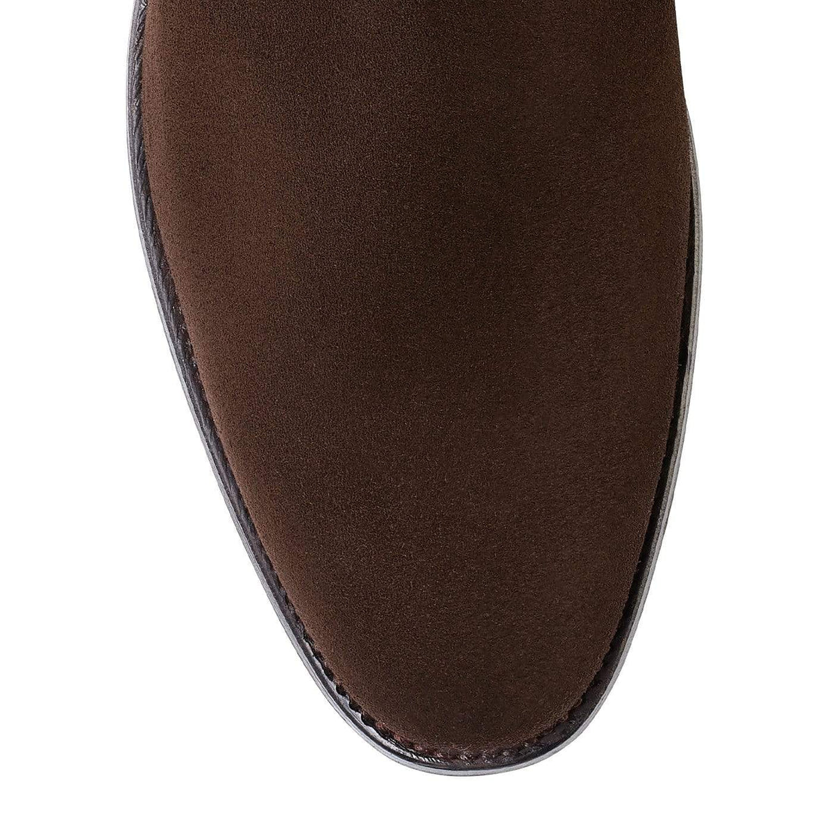 Bonnie Chelsea Boot, Dark Brown Calf Suede, Crockett & Jones