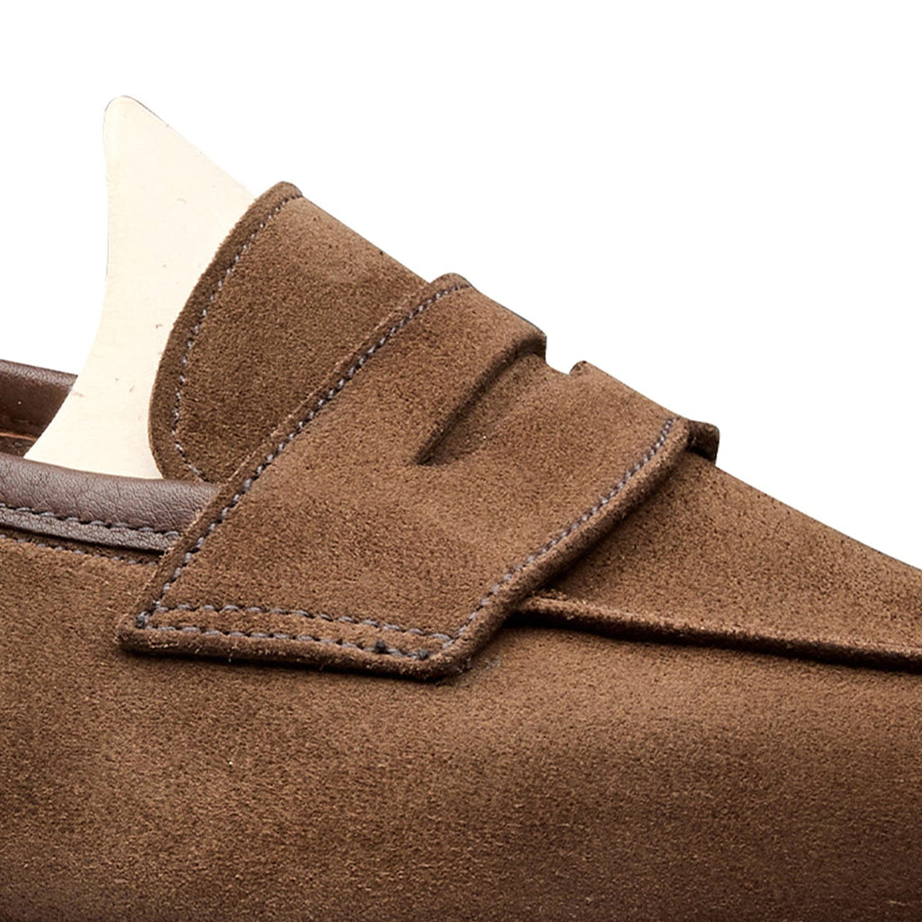 Elise Chocolate Calf Suede Loafers Dam – Crockett & Jones