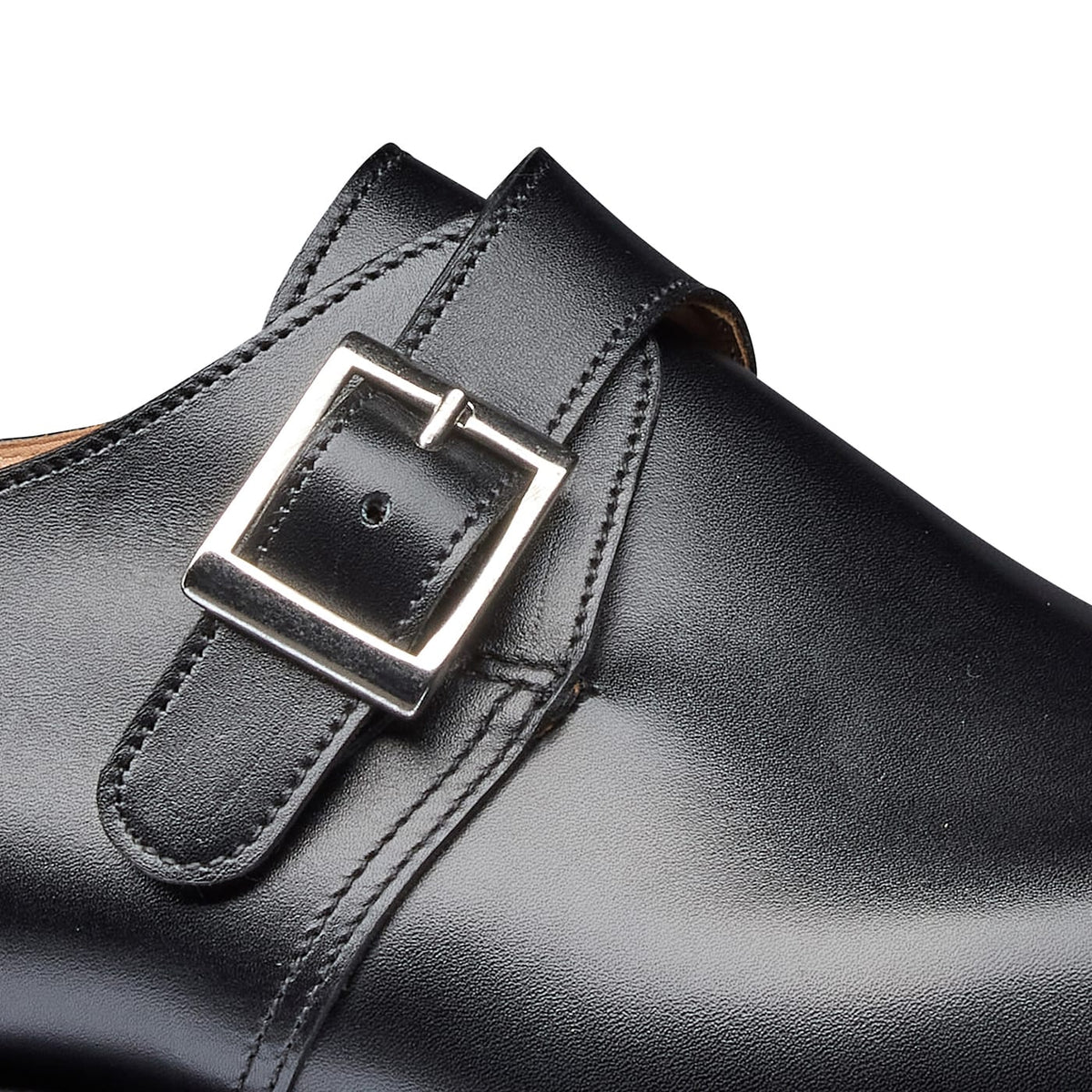 Monkton 3 Black Calf Monk Strap Herr – Crockett & Jones