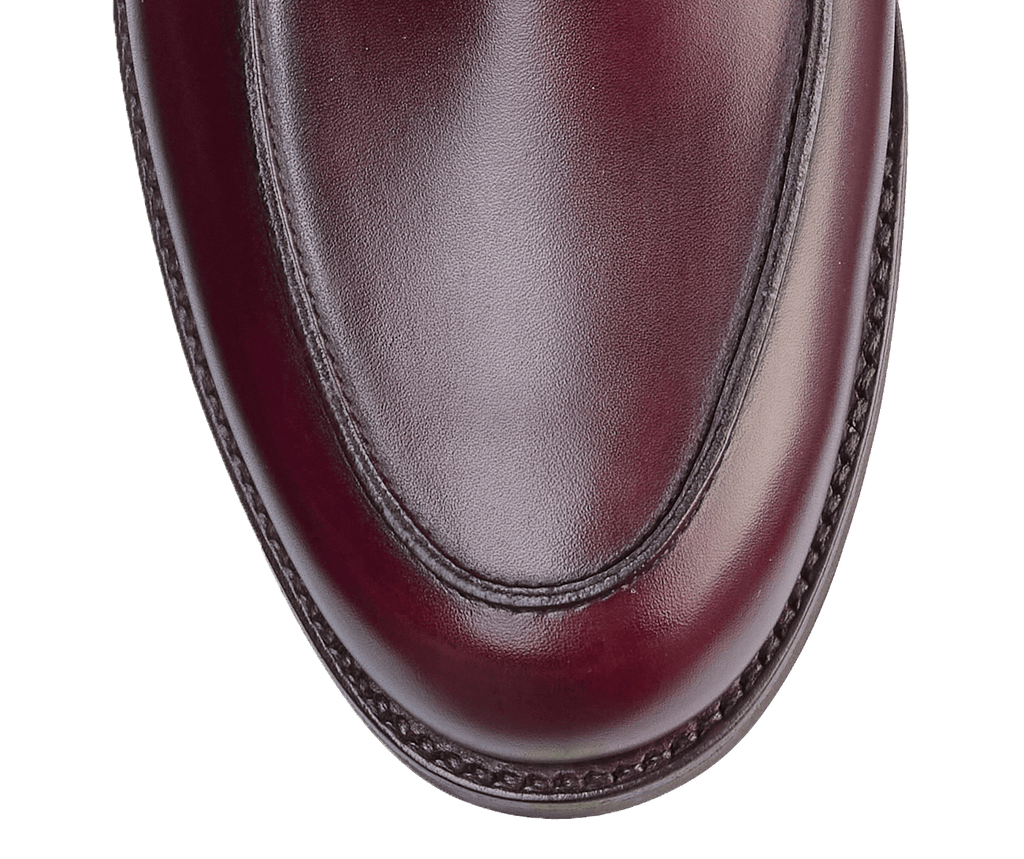 Grantham 2 Burgundy Calf Penny Loafers Herr – Crockett & Jones