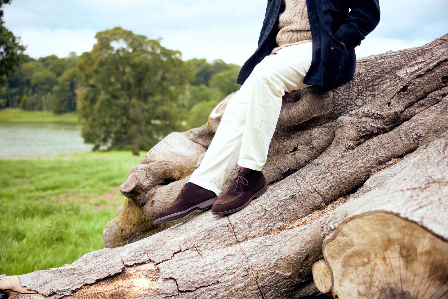 Bibury Dark Brown Suede 'Wedge' Crockett & Jones