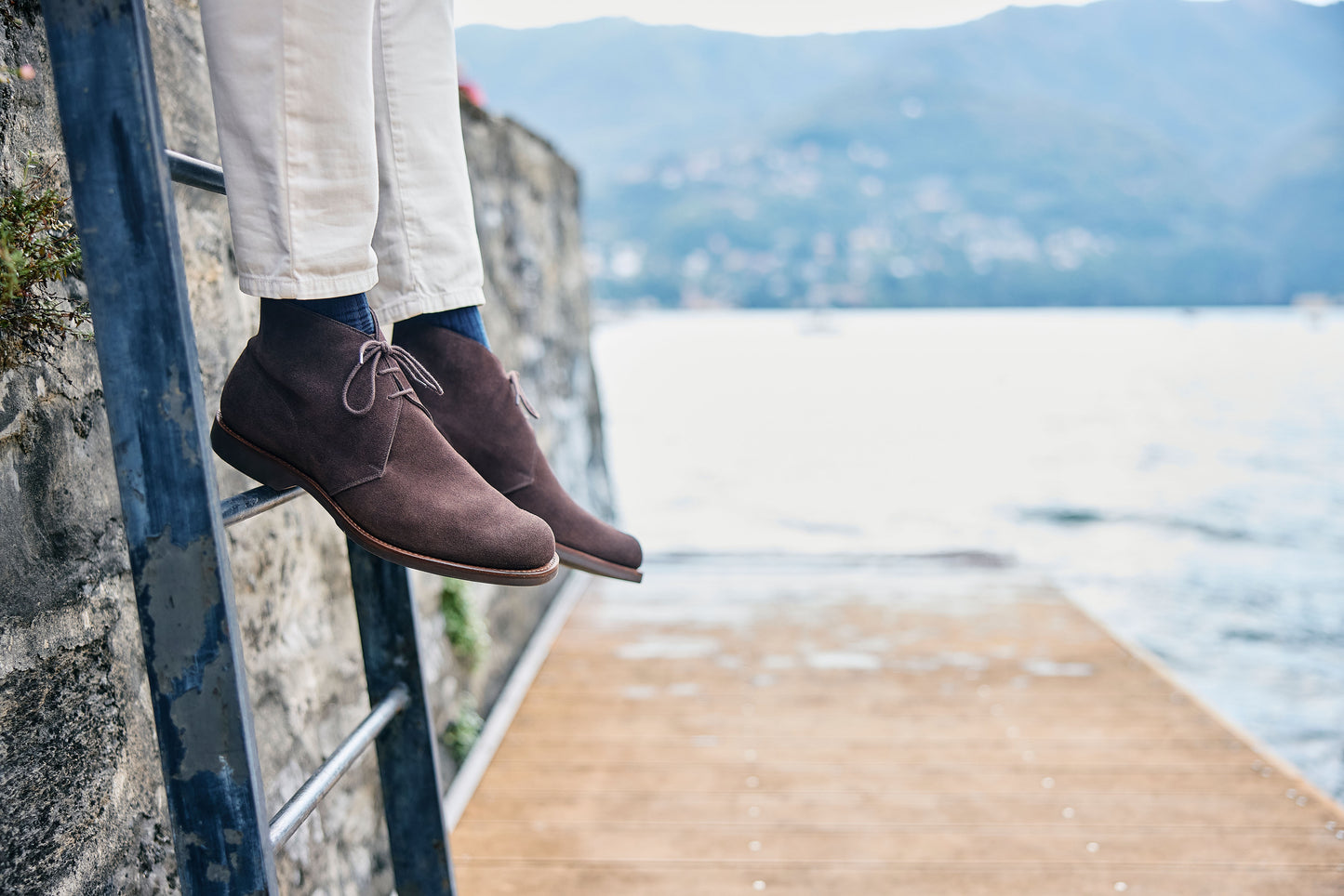 Chukka 4 Dark Brown Suede 'Wedge' Crockett & Jones