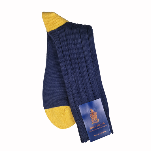 Navy & Yellow Sock, Large, Scott - Nichol