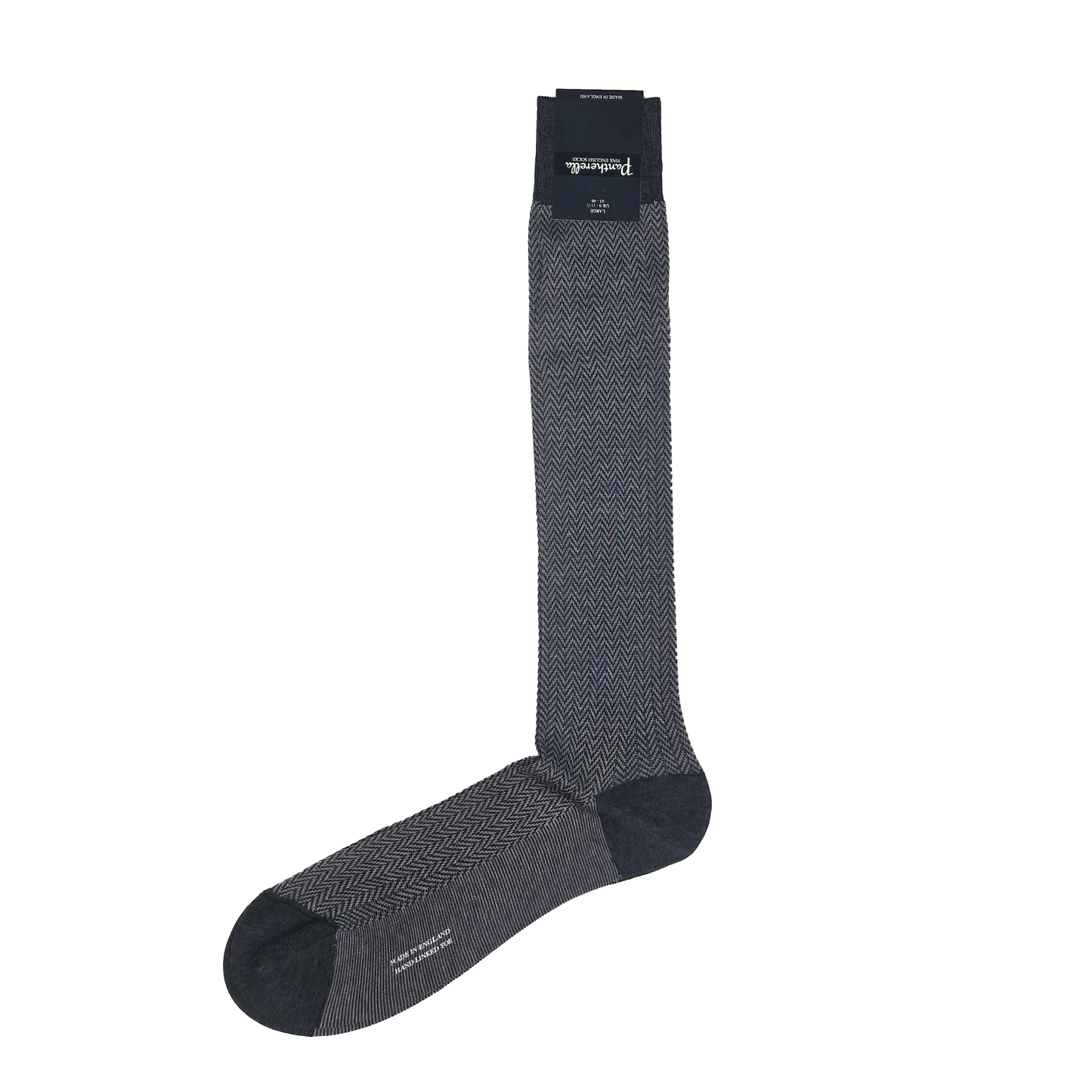 Stocking Grey, Long, (Large) Cotton, Pantherella