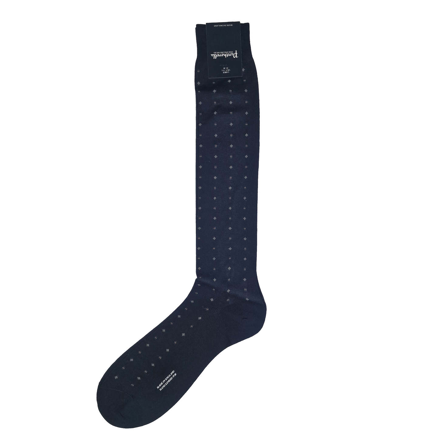 Stocking Black, Long, (Large) Cotton, Pantherella