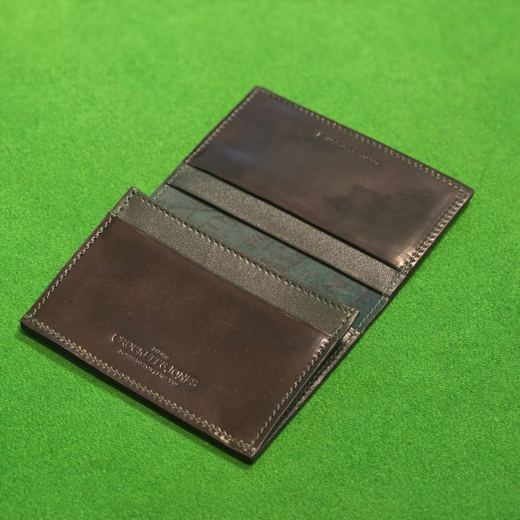 Folded Card Case – Black Shell Cordovan - Crockett & Jones