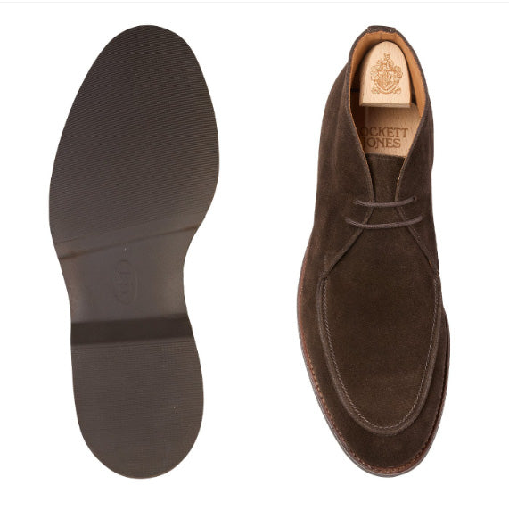 Bibury Dark Brown Suede ‘Wedge’ Boot, Crockett & Jones