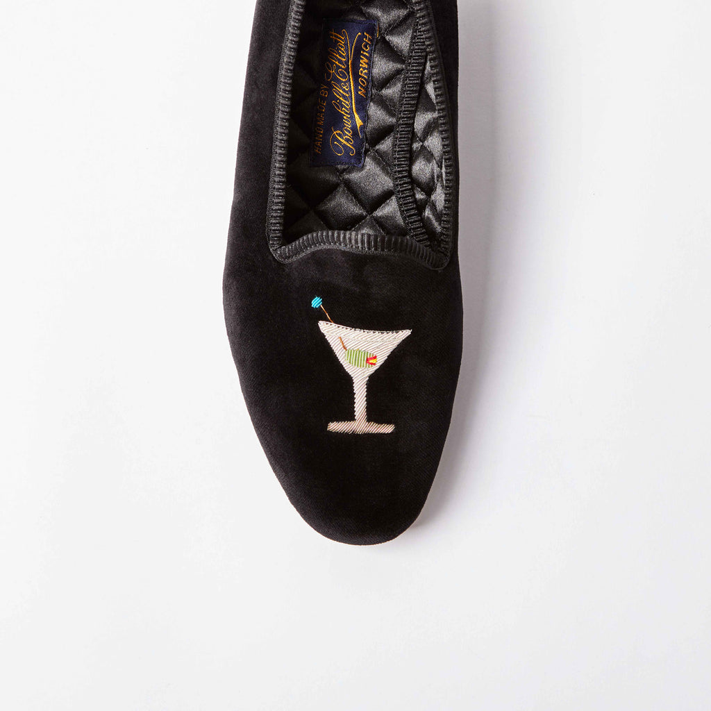 Black Velvet Martini Venetian Slippers – Bowhill & Elliott