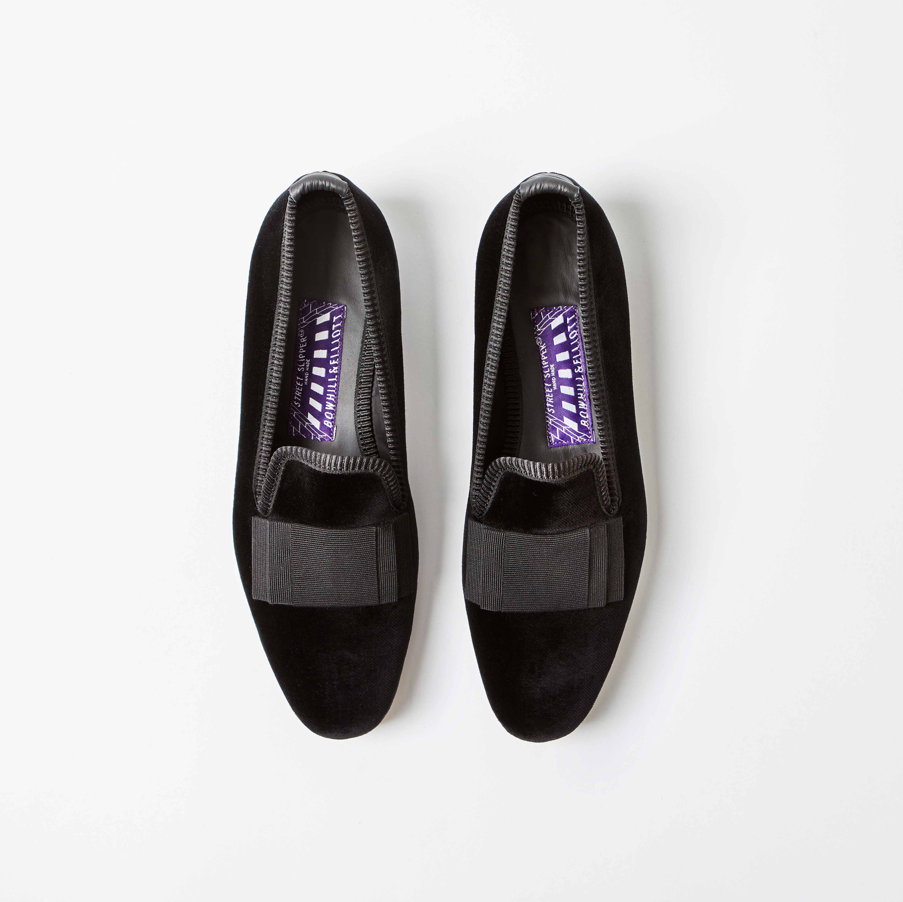 Black Velvet Flat Bow Albert Slippers – Bowhill & Elliott