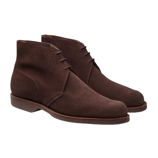 Chukka 4 Dark Brown Suede ‘Wedge’ Boot, Crockett & Jones