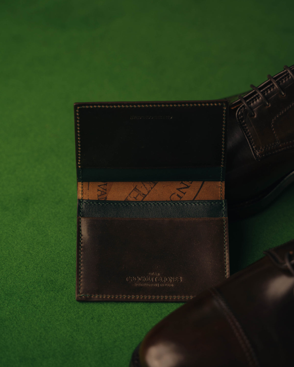 Folded Card Case – Dark Brown Shell Cordovan - Crockett & Jones