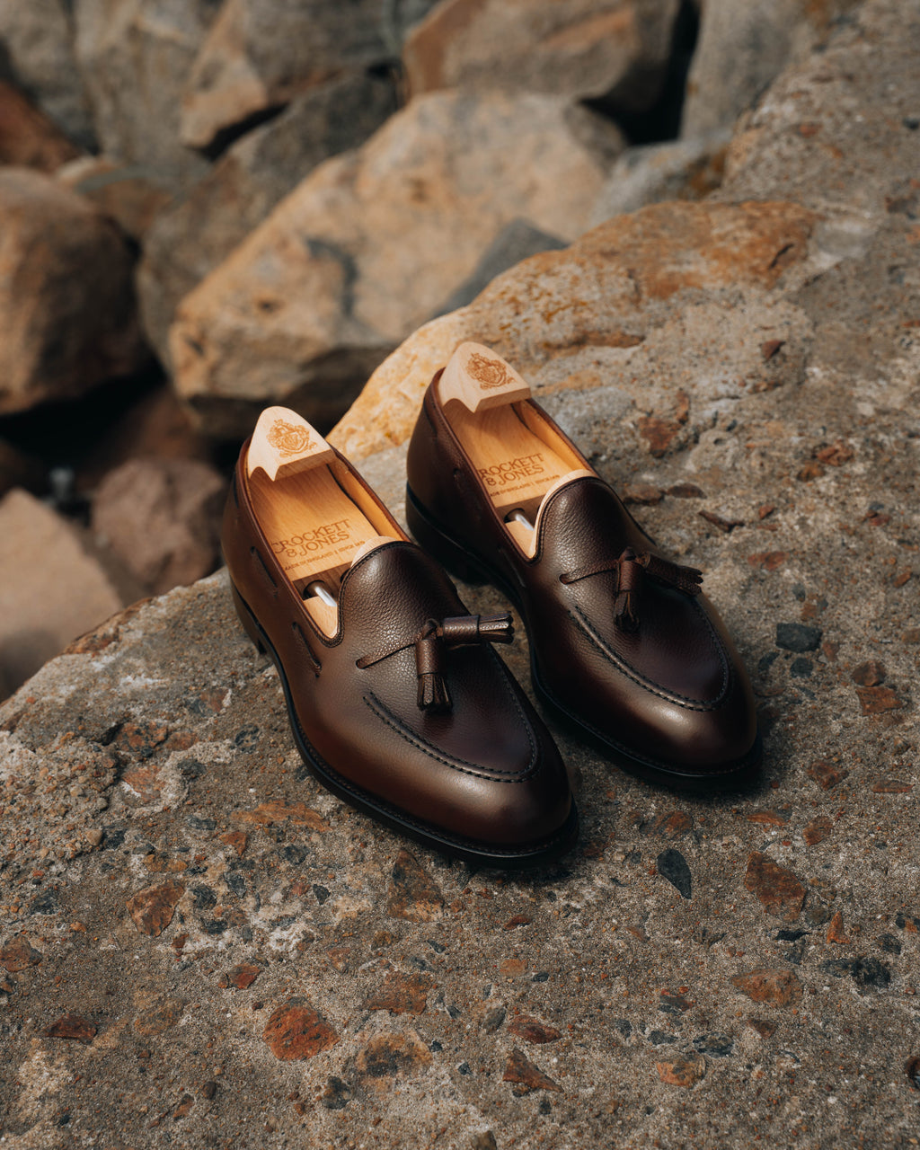 Cavendish Tassel Loafer, Dark Brown Pebble Grain ‘City’ Crockett & Jones