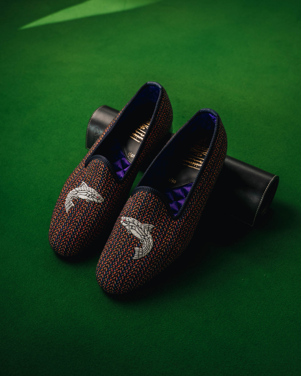 Tweed Venetian Slippers Herr – Hammargruppen 40 Years x Bowhill & Elliott