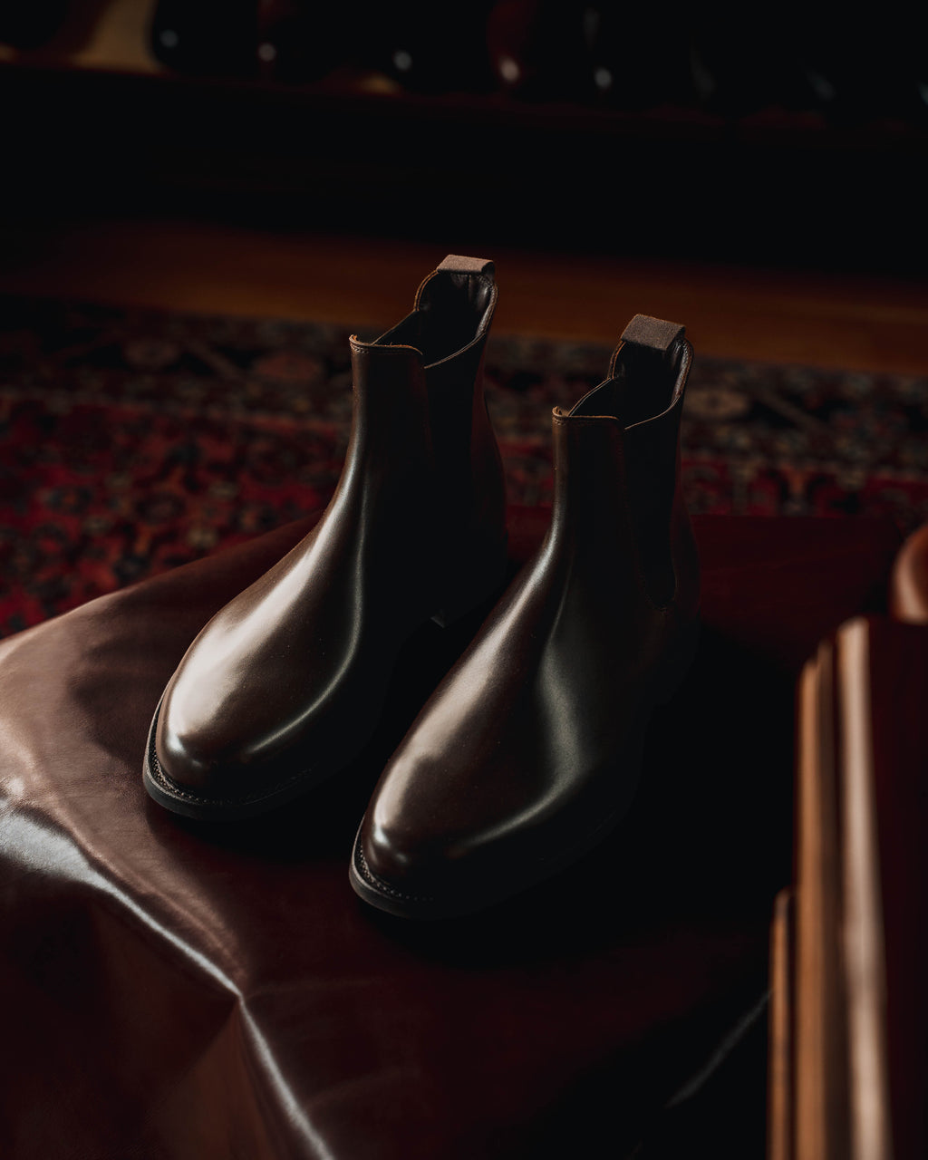 Bonnie Chelsea Boot, Black Calf, Crockett & Jones