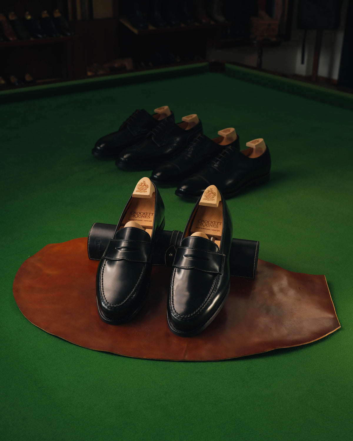 Crockett & Jones Boston – Black Shell Cordovan with City Sole