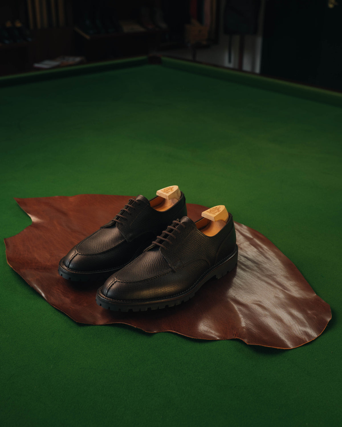 Denver Derby, Dark Brown Hatch Grain ‘Vibram’ Crockett & Jones