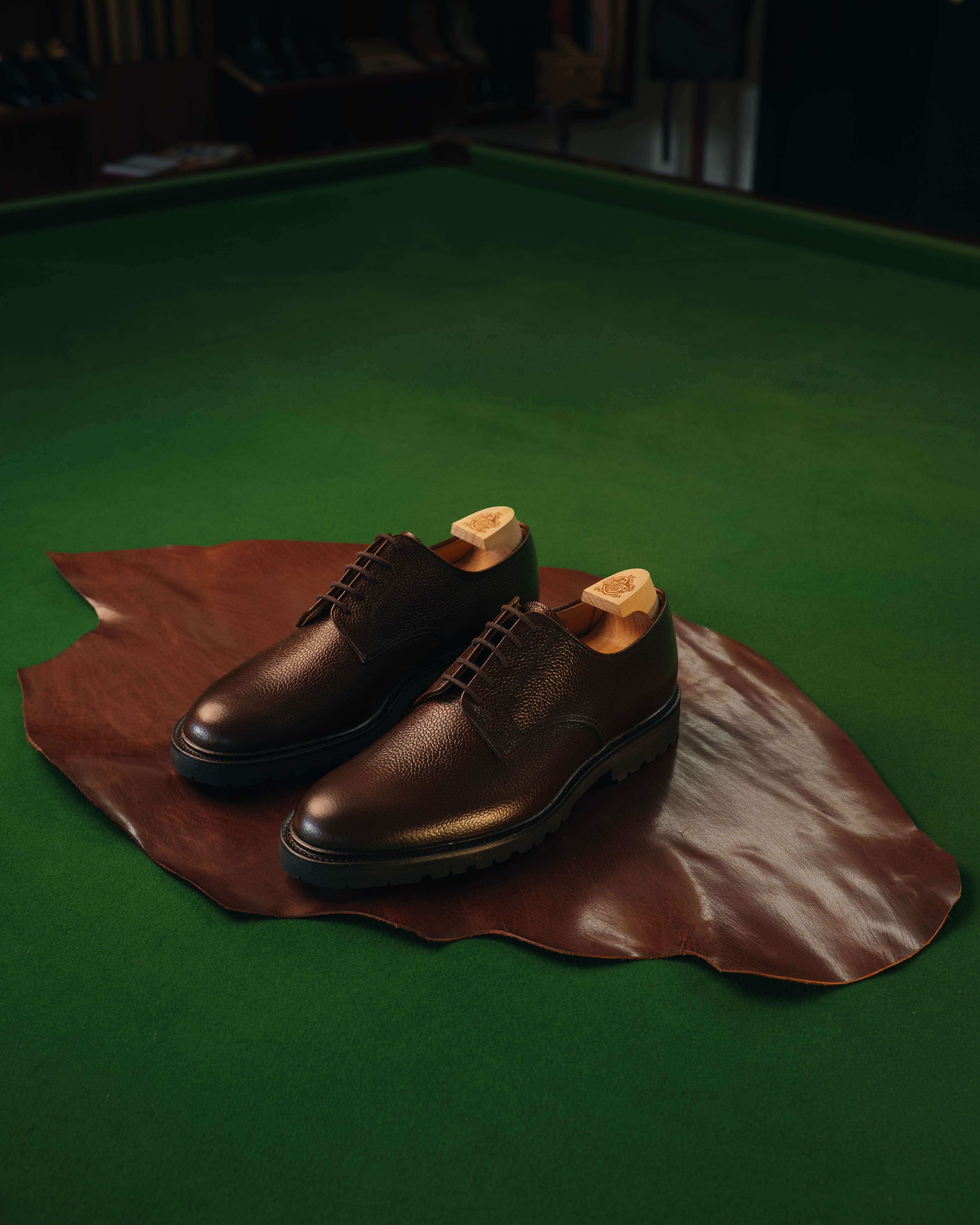 Windermere Derby, Dark Brown Suede 'Vibram' Crockett & Jones
