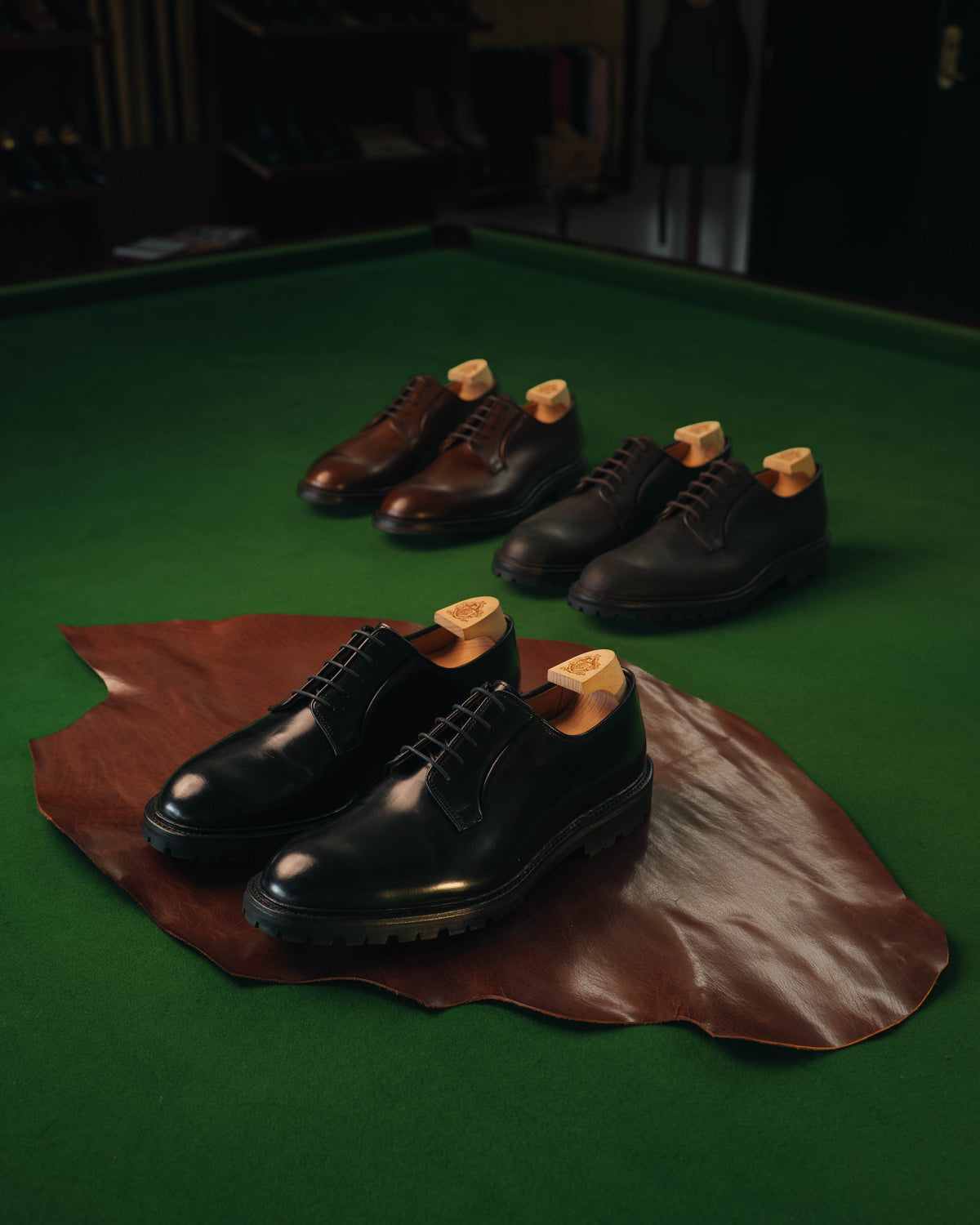 Lanark 3 Derby, Black Cavalry Calf ‘Vibram’ Crockett & Jones