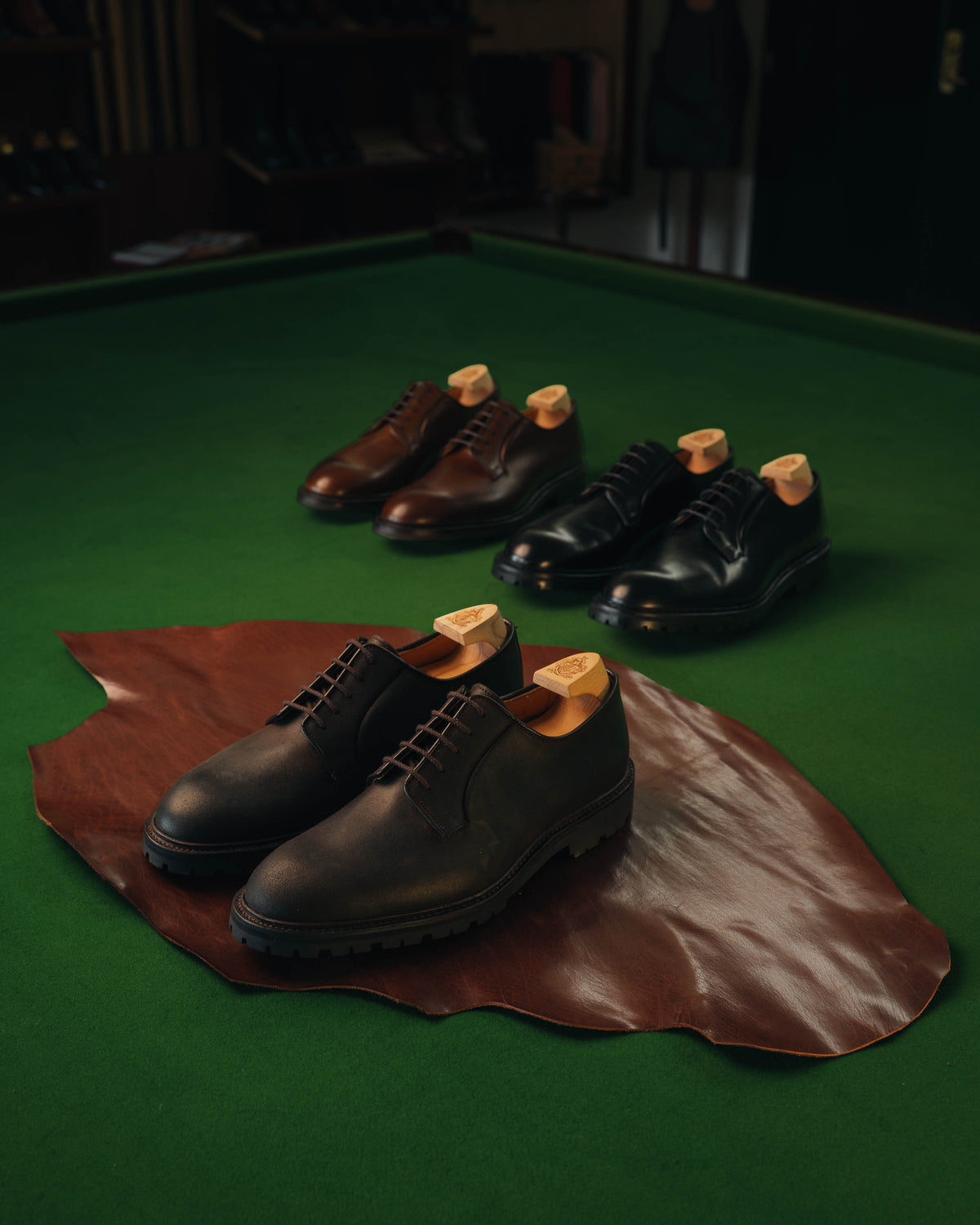Lanark 3 Derby, Dark Brown Rough-Out Suede ‘Vibram’ Crockett & Jones