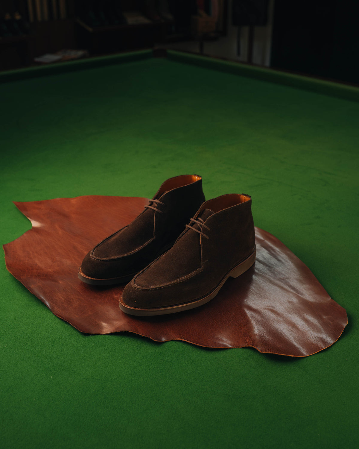 Bibury Chukka Boot, Dark Brown Suede ‘Wedge’ Crockett & Jones