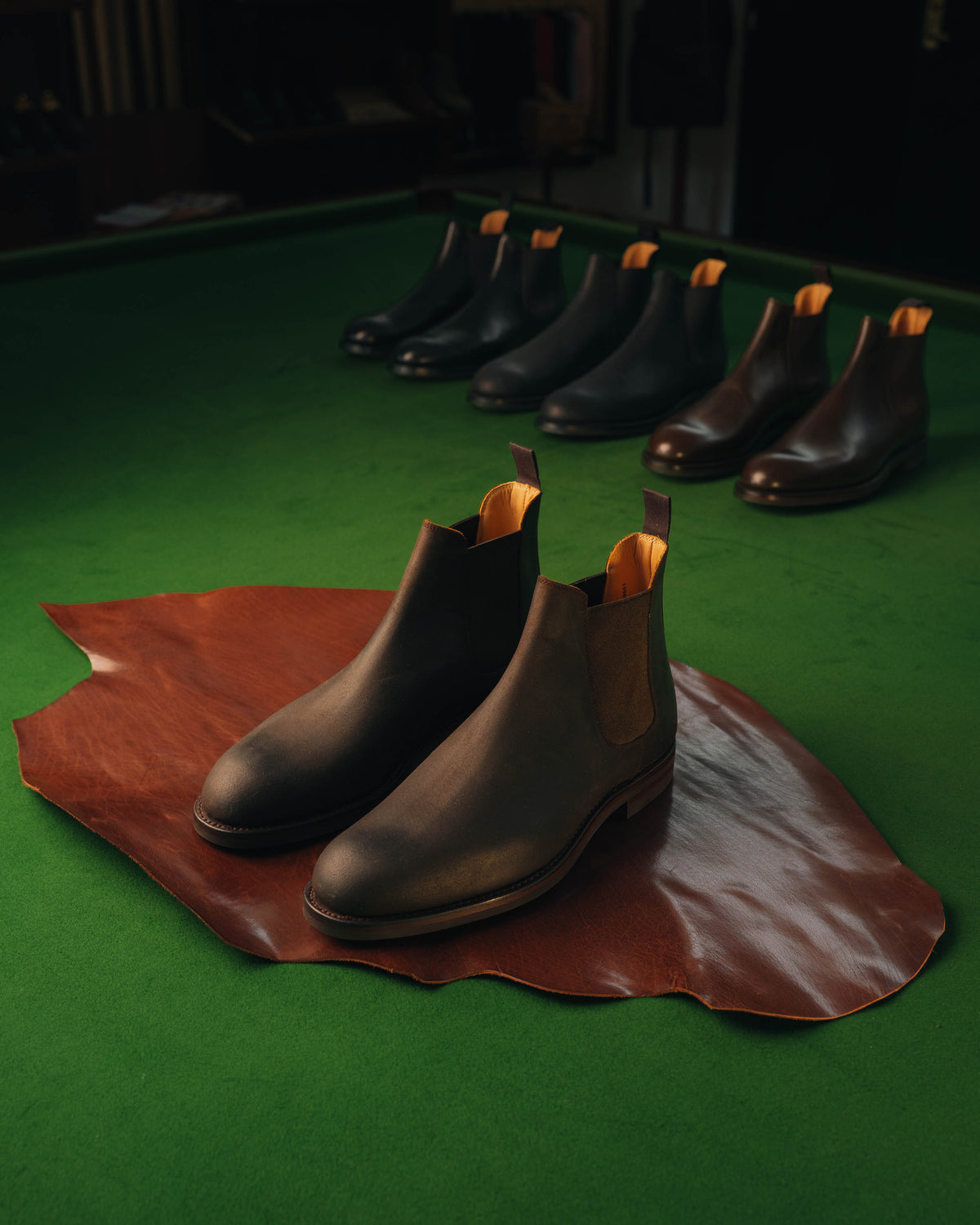Chelsea 5 Boot, Dark Brown Rough-Out Suede ‘Dainite’ Crockett & Jones