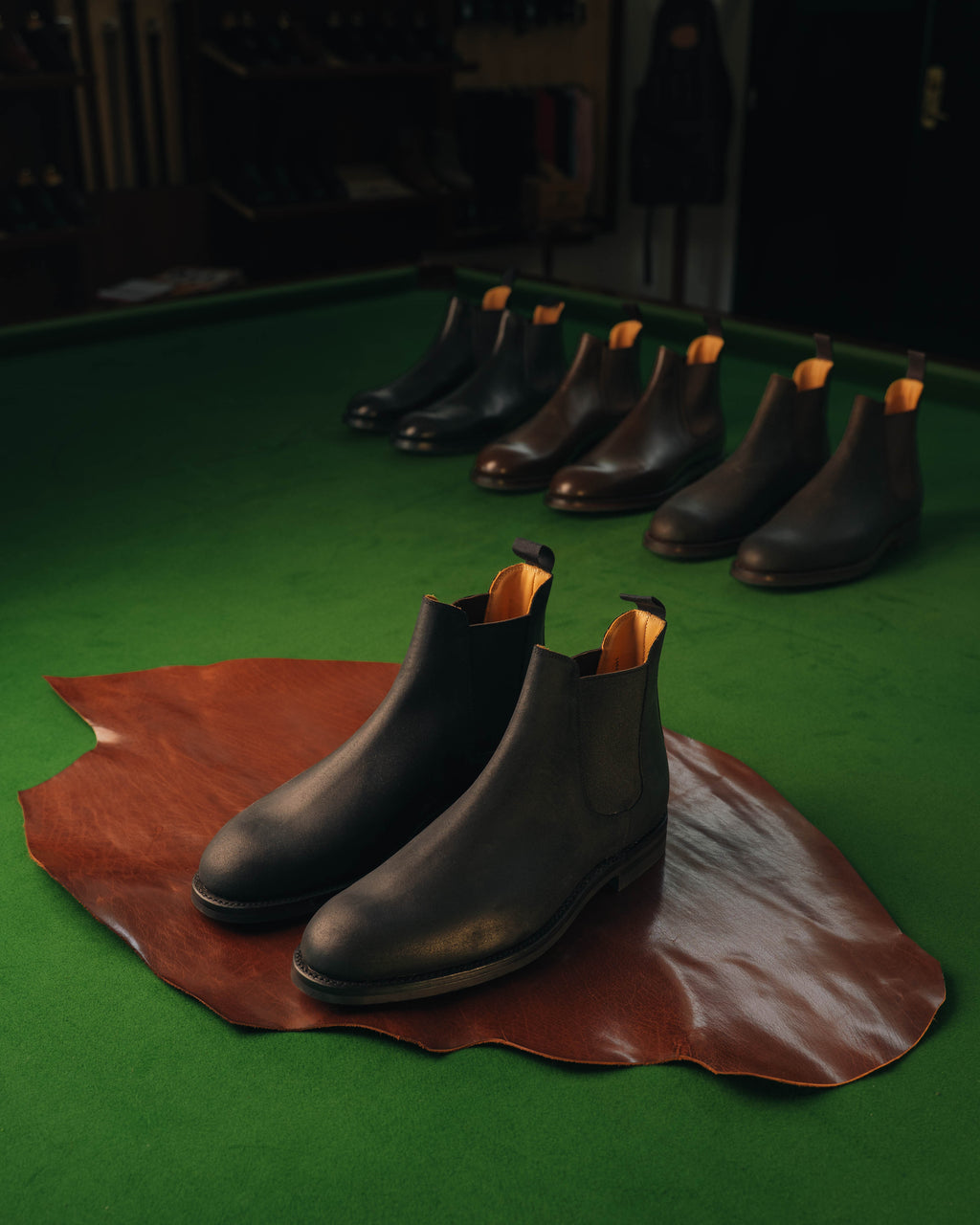 Chelsea 5 Boot, Black Rough-Out Suede ‘Dainite’ Crockett & Jones