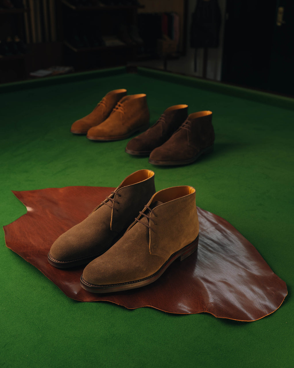 Chiltern Chukka Boot, Slate Suede ‘Dainite’ Crockett & Jones