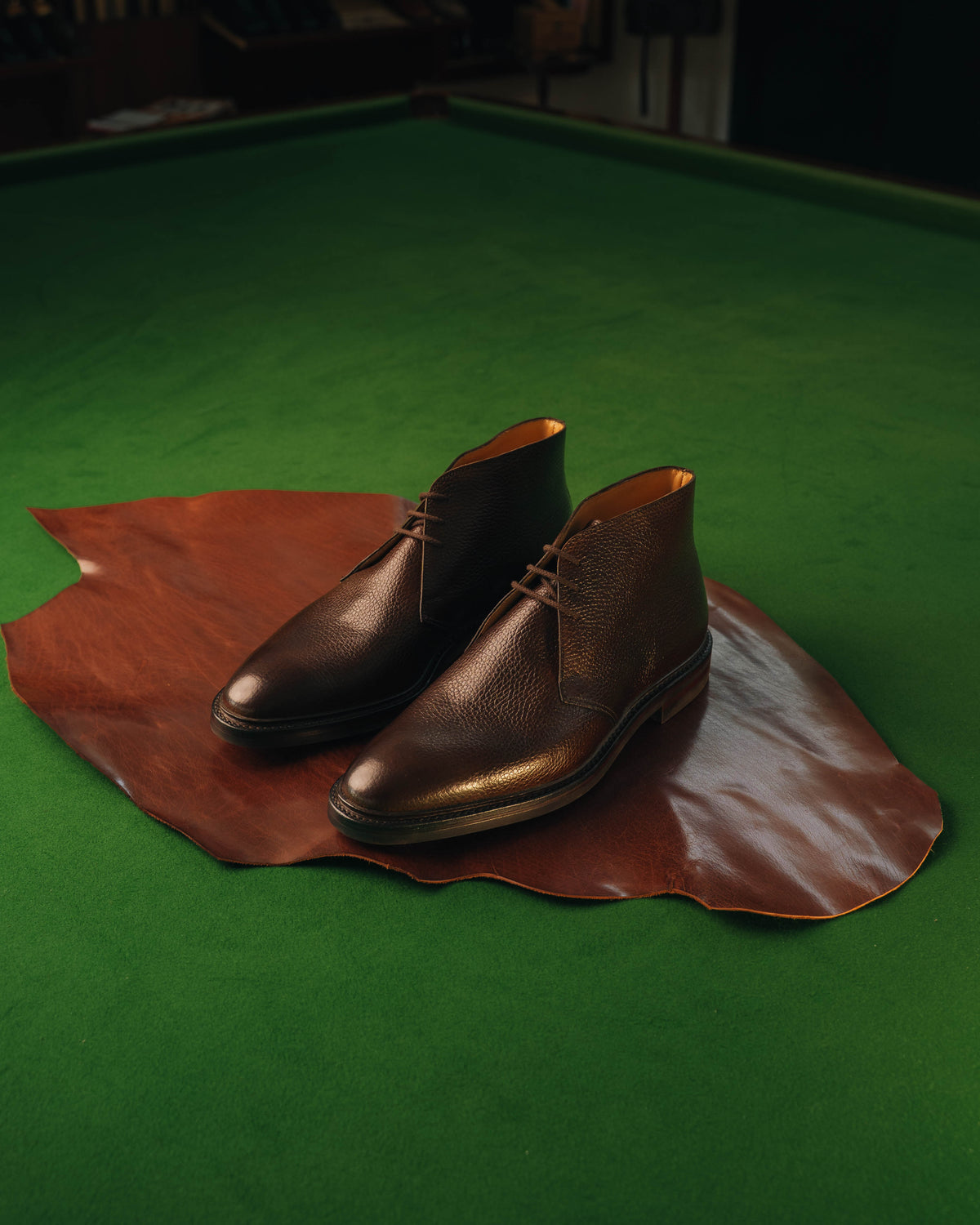 Brecon Chukka Boot, Dark Brown Country Calf Grain ‘Dainite’ Crockett & Jones