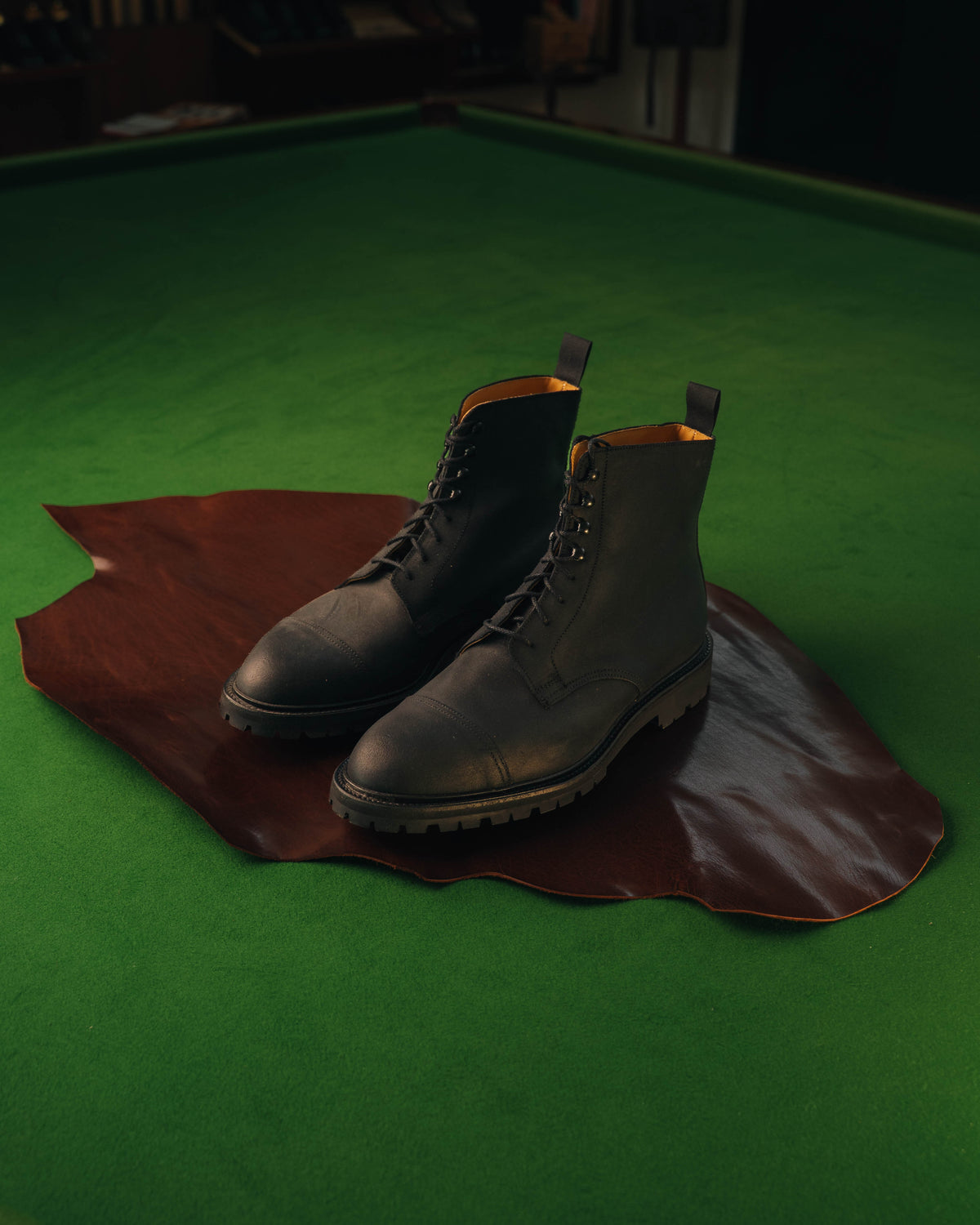 Coniston Derby Boot, Black Rough-Out Suede ‘Vibram’ Crockett & Jones