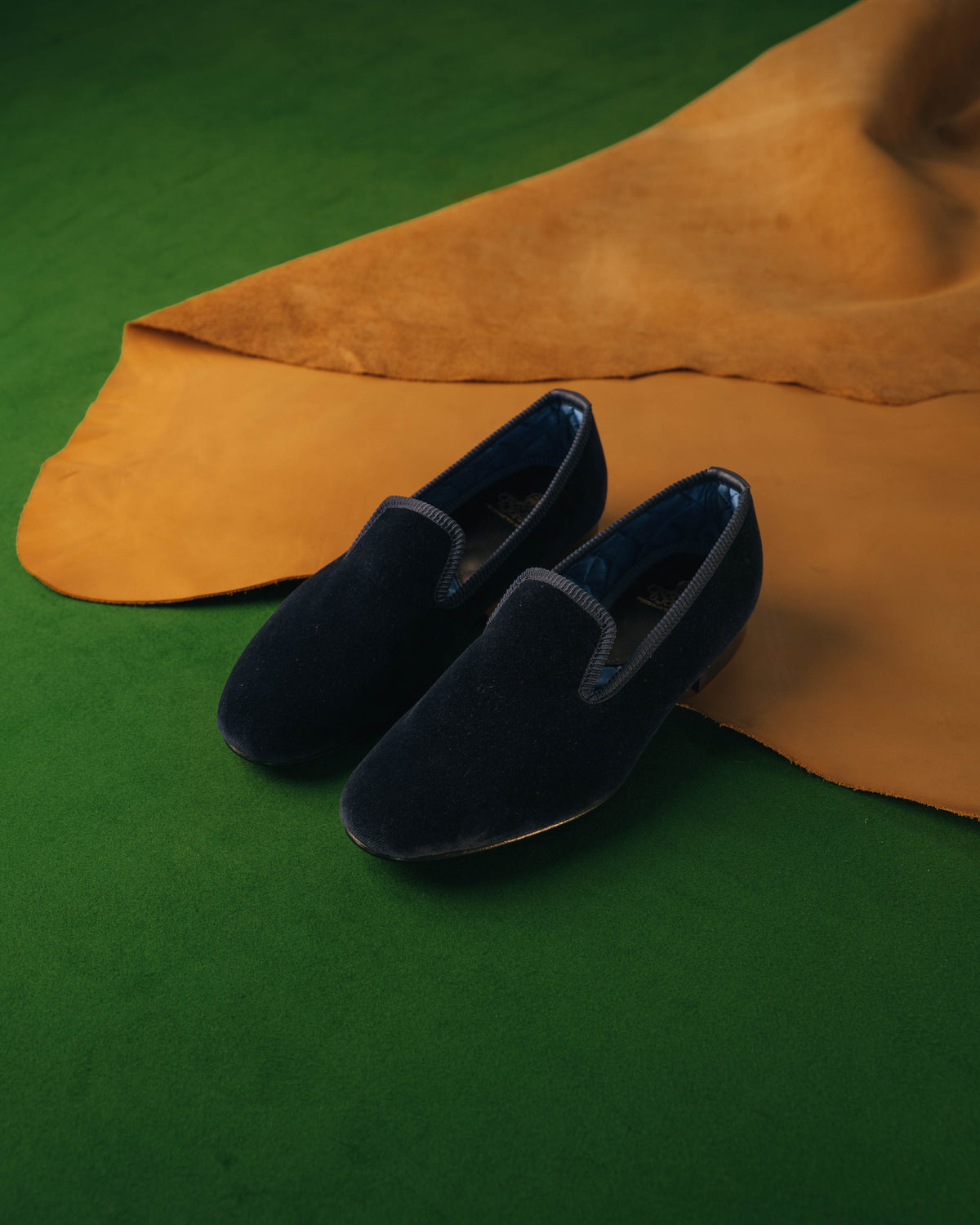 Albert Slipper Plain Navy, Crockett & Jones